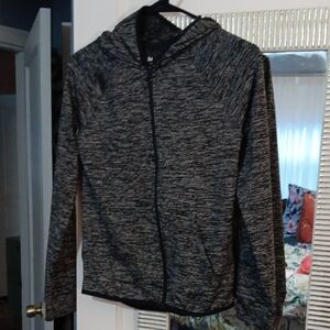 SO Active Black and Gray Striped Hoodie Youth Size L(10/12)